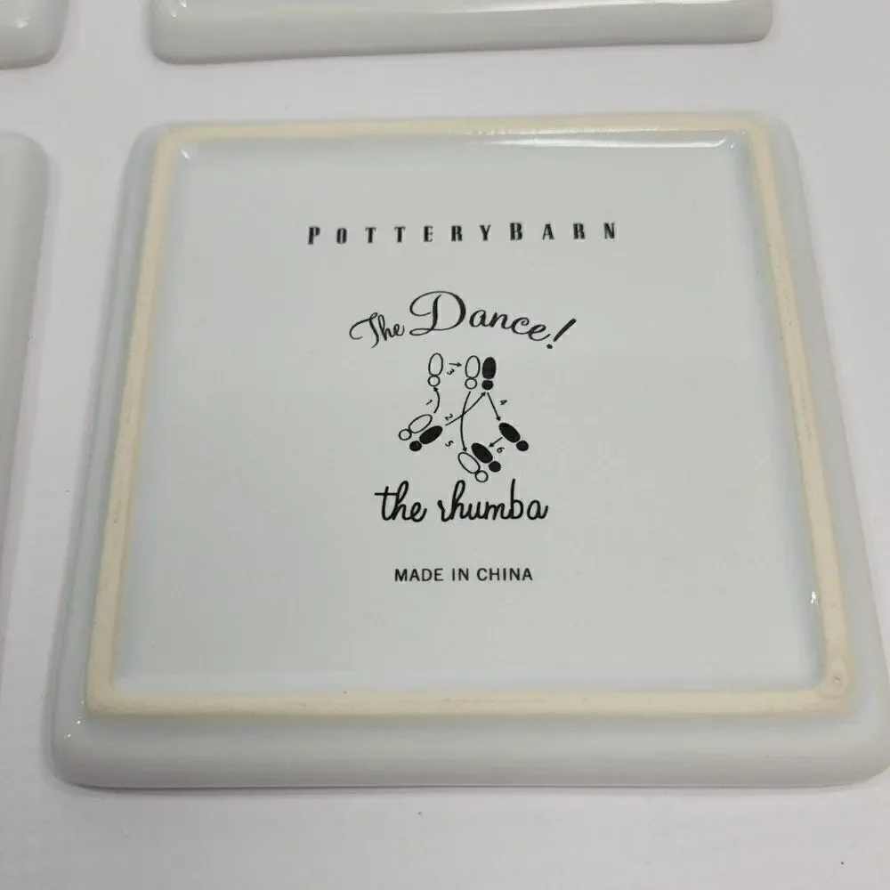 4 Pottery Barn Ceramic Coasters‎ 